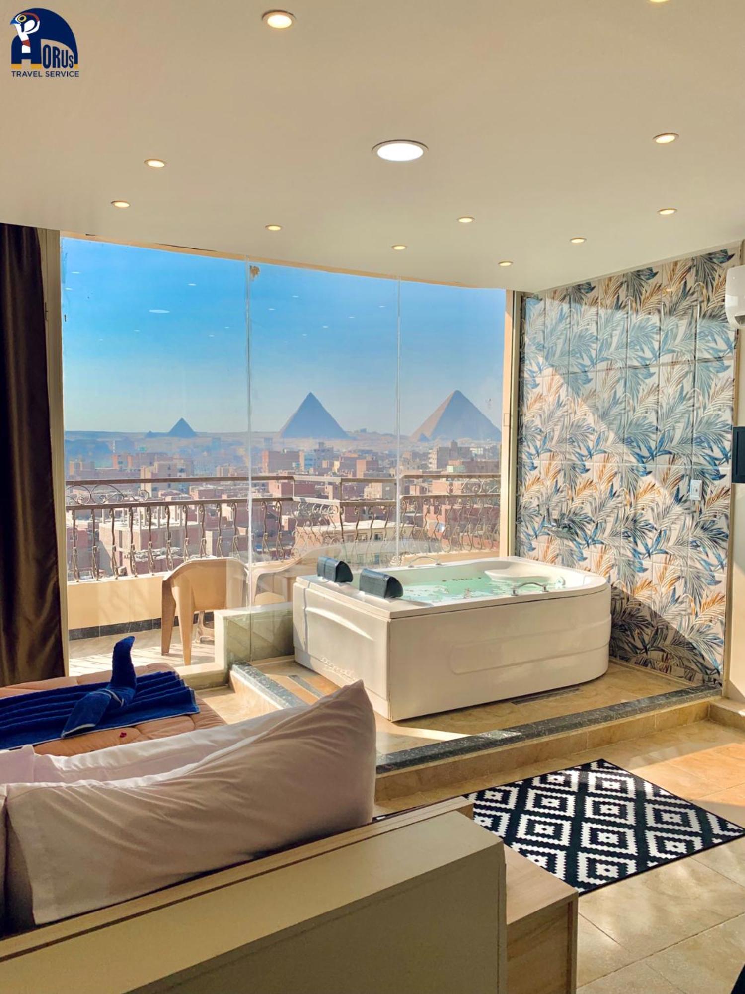 Horus Horizon Inn Pyramids View Kafret el-Gabal エクステリア 写真
